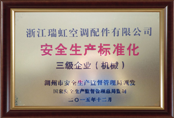 安全生產(chǎn)標(biāo)準(zhǔn)化三級企業(yè)（機(jī)械）